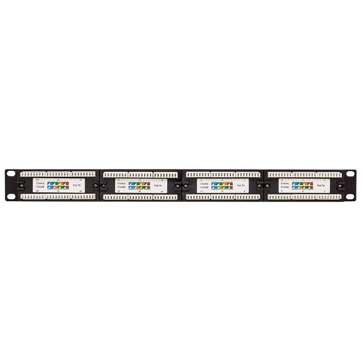 Патч-панель 19дюйм 1U кат.5E UTP неэкранир. 24 порта RJ45 110 IDC TERACOM EKF TRC-PPNL-5EUTP-1U24 3