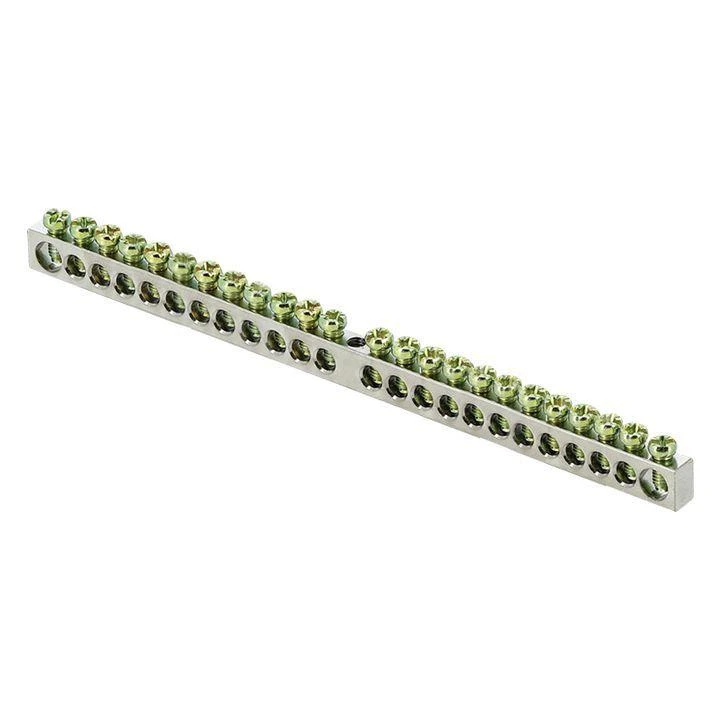 Шина PEN "ноль-земля" 6х9 24 отверст. цинк крепеж по центру PROxima EKF sn1-63-24 1