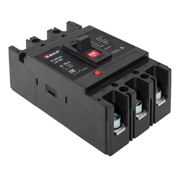 Выключатель автоматический 3п 20А 18кА LS125 ProPact EKF mccb-125-18-3-20-ls 10