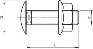 Комплект креплений M6х12 FRSB 6х12 F (болт с плоской головкой + комб. гайка) OBO 6406122 1