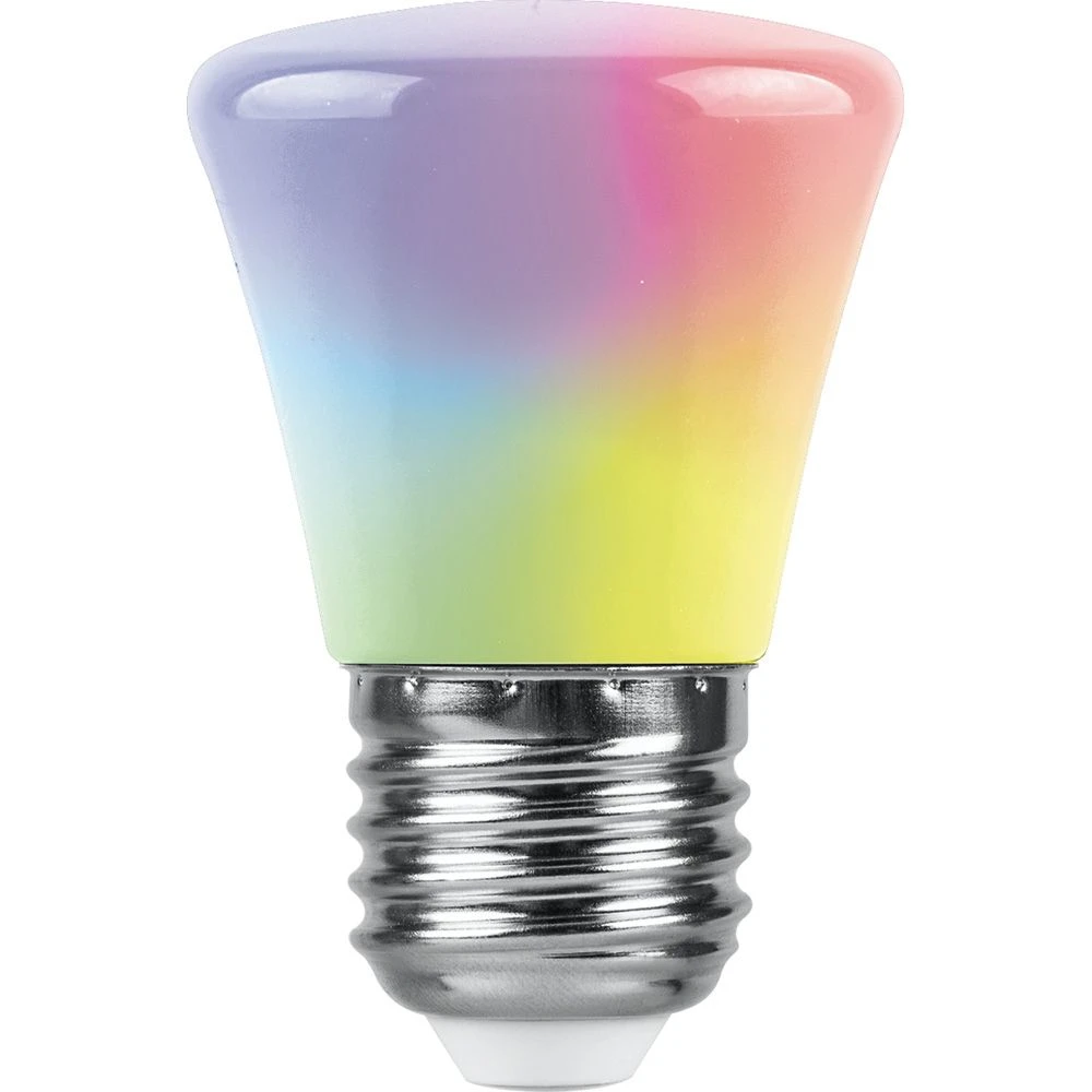 Лампа светодиодная Feron LB-372 Колокольчик матовый E27 1W RGB быстрая смена цвета 38128 1