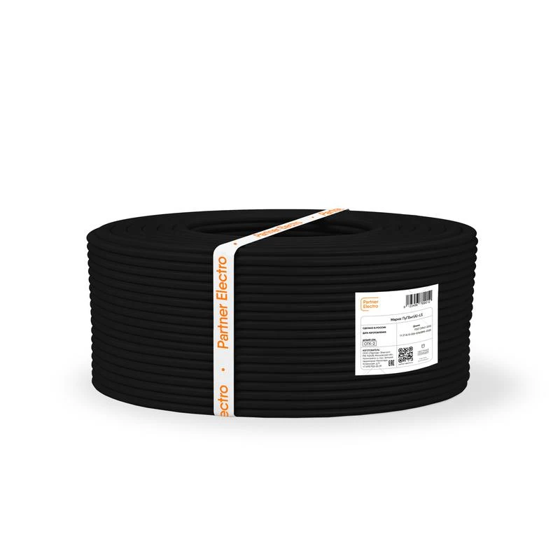 Провод ПуГВнг(А)-LS 1х0.75 450/750В Ч (уп.100м) ПАРТНЕР ЭЛЕКТРО ЦБ-00020631 1
