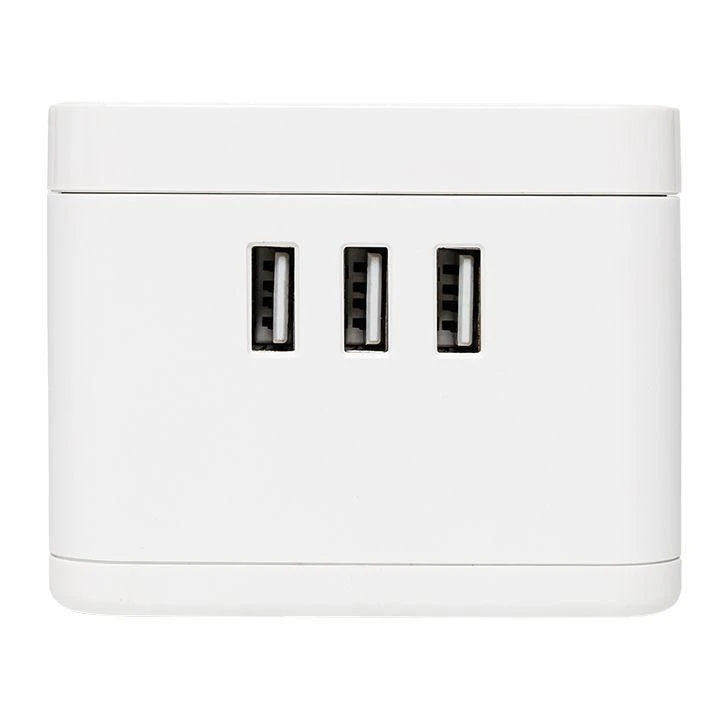 Удлинитель "Куб" 2х1.3м 3USB 2.4А+зарядное устройство 1кв.мм EKF UBA-CUB-3-WC 1