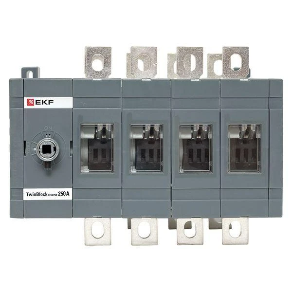 Рубильник 4п 250А реверсивный без рукоятки управления TwinBlock EKF tb-s-250-4p-rev 2
