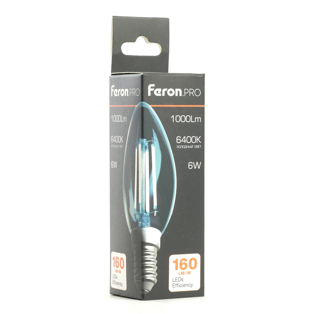 Лампа светодиодная Feron.PRO LB-1206 Свеча E14 6W 175-265V 6400K 51246 8
