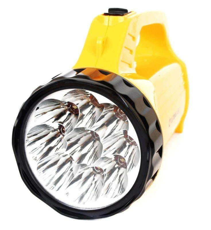 Фонарь аккумуляторный LED3819CSM 9LED + 12SMD 2 режима аккум. SLA 220В желт. Ultraflash 12860 11