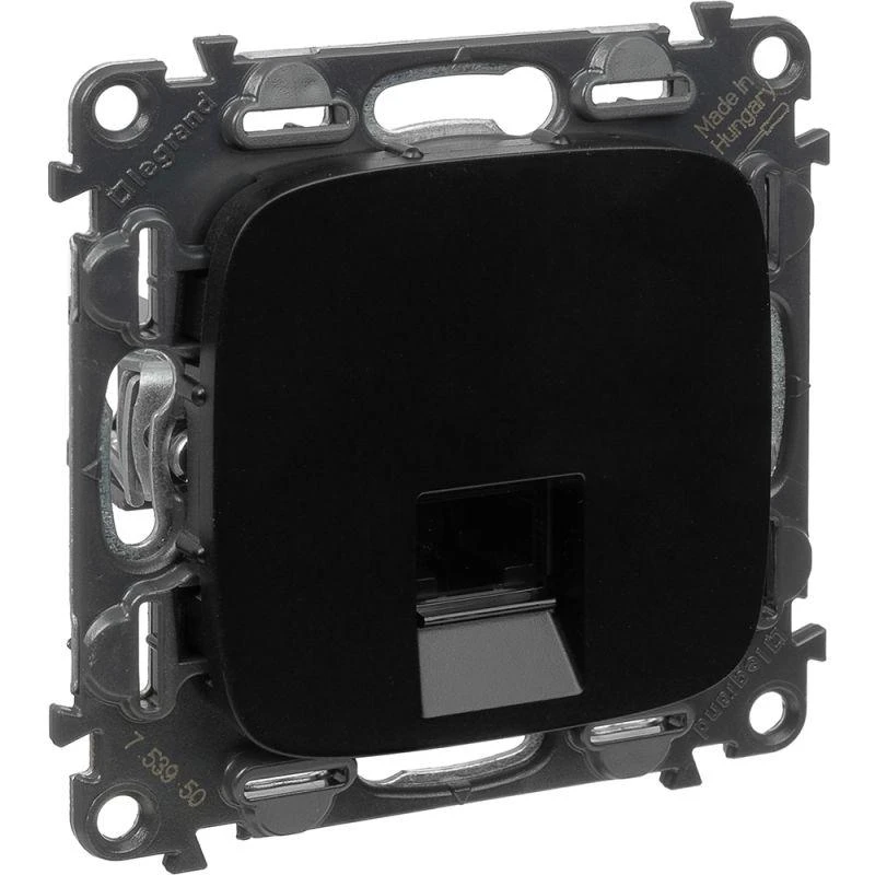 Розетка компьютерная 1-м Valena Allure RJ45 кат.5E UTP с лицев. панелью механизм антрацит Leg 753950 4