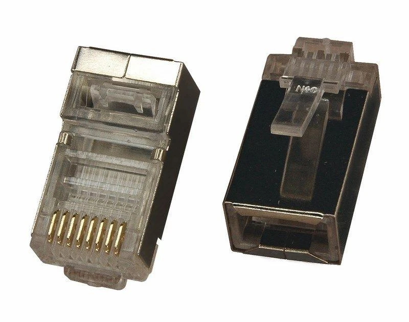 Джек компьютерный RJ45 (8P8C) кат.5E с экраном (уп.100шт) Rexant 05-1023 6