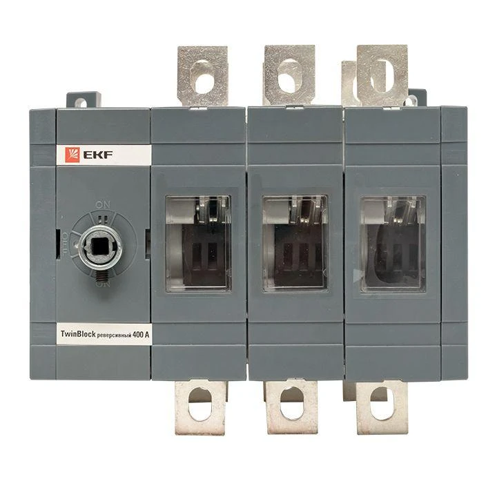 Рубильник 3п 400А реверсивный без рукоятки управления TwinBlock EKF tb-s-400-3p-rev 4