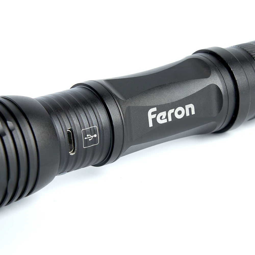 Фонарь ручной Feron TH2401с аккумулятором USB ZOOM 41683 2