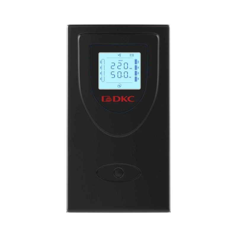 Источник бесперебойного питания ИБП линейно-интерактивный Info LCD 2000В.А/1200Вт 1/1.2xIEC C13 2xSchuko USB + RJ45 LCD 2x9A.ч DKC INFOLCD2000SI 2