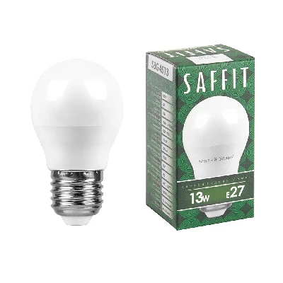 Лампа светодиодная SAFFIT SBG4513 Шарик E27 13W 230V 2700K 55160