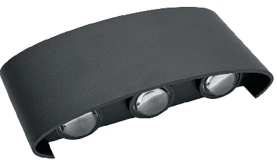 Светильник уличный светодиодный Feron.One DH101-P, 6*1W, 450Lm, 3000K, черный, пластик 53377