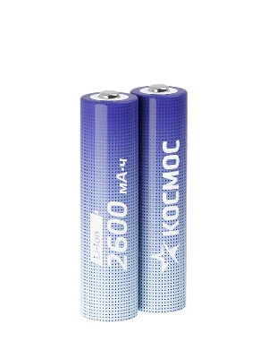Аккумулятор 18650 Li-ion 2600мА.ч без защиты (уп.2шт) КОСМОС KOC18650Li-ion26US2 0