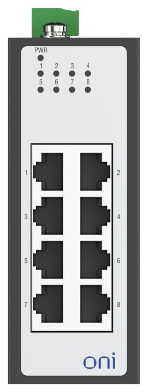 Коммутатор промышленный неуправляемый ISU-430 Ethernet 8 портов 10/100BaseT разъем RJ45 24В AC/12/24/48В DC с резервированием ONI ISU-430-8FE0000000000 1
