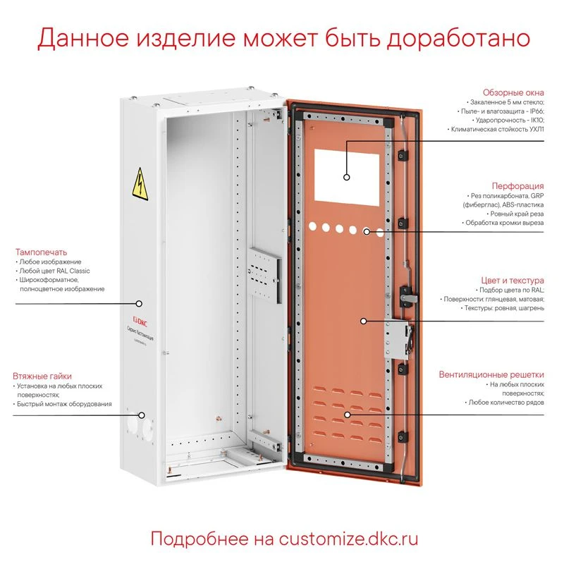 Корпус напольный RAM fit 1000х400х300мм без боков. вырезов DKC R6NFW104030 8