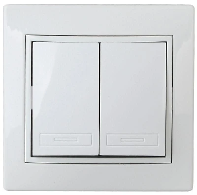 Выключатель 2-кл. СП Plano 10А IP20 1-104-01 250В бел. Intro Б0053758