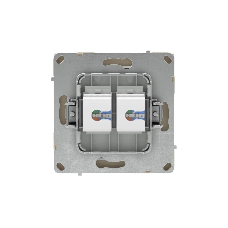 Розетка компьютерная 2-м KANT RJ45 кат.6A без шторки ванильн. марципан DKC 7015674 2