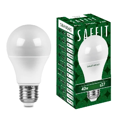 Лампа светодиодная SAFFIT SBA8040 Шар E27 40W 230V 2700K 55200