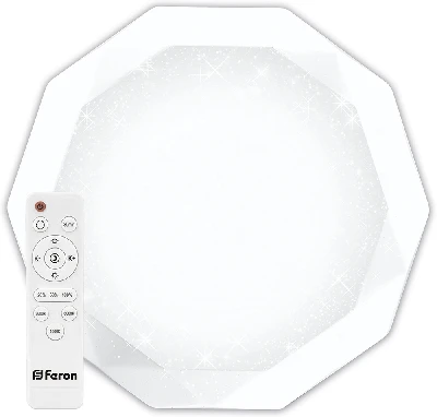Светодиодный управляемый светильник накладной Feron AL5200 DIAMOND тарелка 70W 3000К-6000K белый 41471