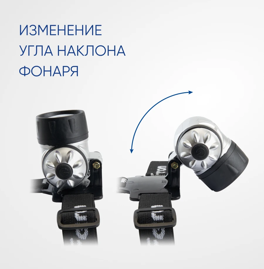 Фонарь налобный FERON TH2304 на батарейках 3*AAA, 3W 14LEDs IP44 пластик 41708 4