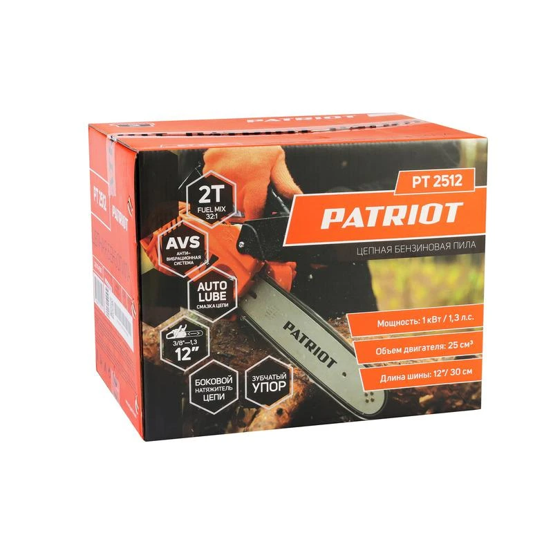 Пила цепная бензиновая PT 2512 1.3л.с. 12дюйм PATRIOT 220104500 2