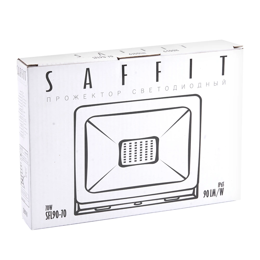 Светодиодный прожектор SAFFIT SFL90-70 IP65 70W 6400K черный 55176 7
