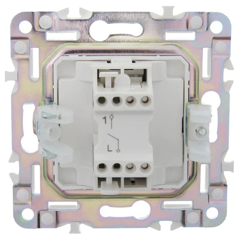 Выключатель 1-кл. SKANDY 10А SK-V01Sh шампань IEK SK-V10-0-10-K37 2