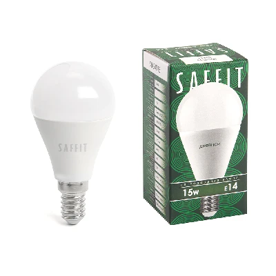 Лампа светодиодная SAFFIT SBG4515 Шарик E14 15W 230V 6400K 55211