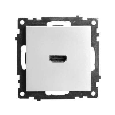 Розетка HDMI 2.1, Type A (механизм), STEKKER GLS00-7118-01, серия Катрин, белый 50058