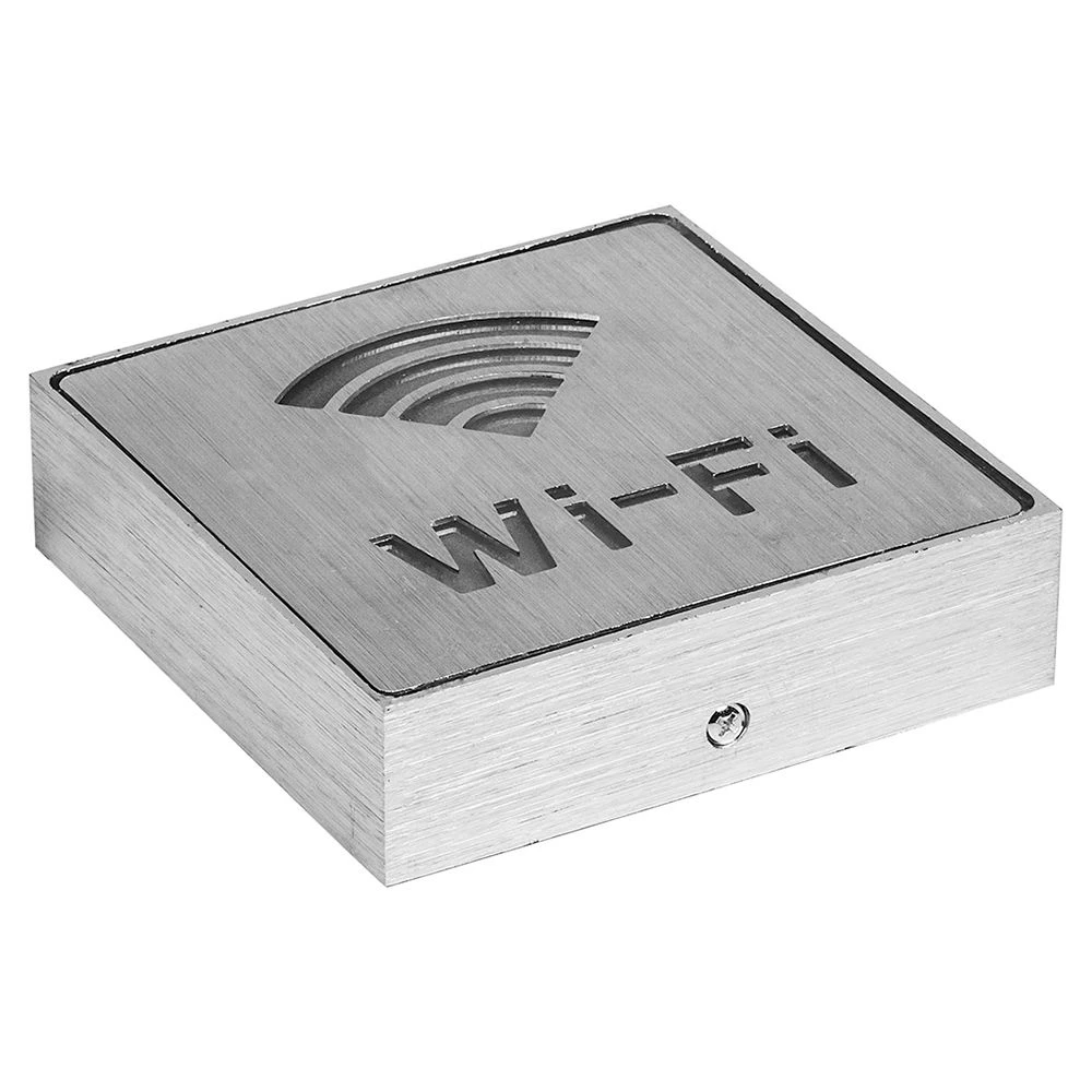 Светильник аккумуляторный, 1 LED/1W 230V, AC "Wi-fi" синий 110*110*20 mm, серебристый, EL51 12986 2