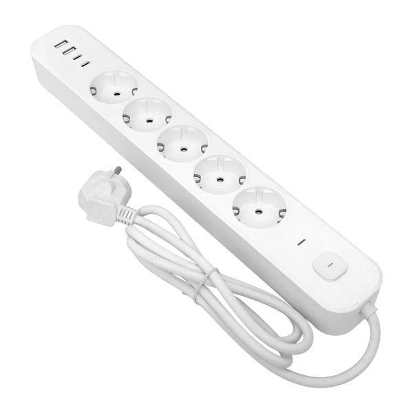 Удлинитель 5х5м IP20 2USB 2.4А+2type-C LUX 1.5кв.мм EKF UBA-LUX-505-TC 2