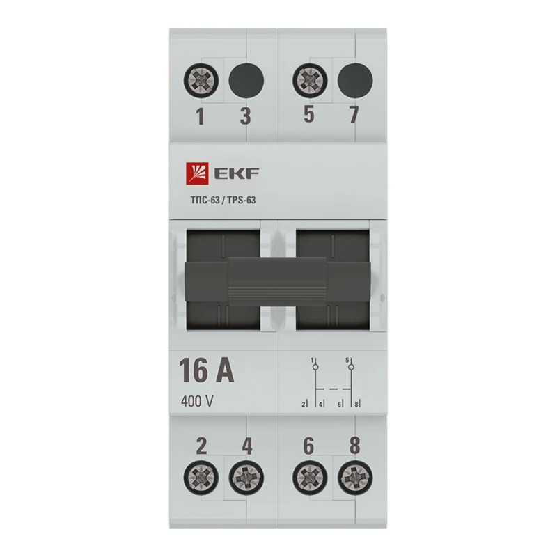 Переключатель трехпозиционный ТПС-63 2P 16А PROxima EKF TPS216 1