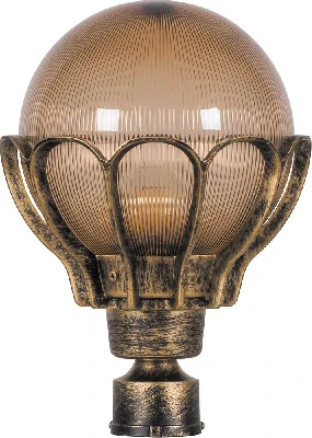 Светильник садово-парковый Feron PL5053 шар на столб 100W E27 230V, черное золото 11555
