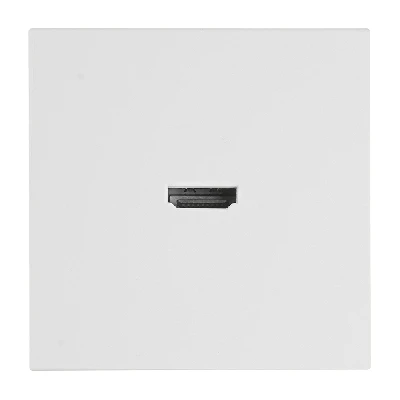 Розетка HDMI 2.0 Type A (механизм), STEKKER, серия Эмили, RST00-5118-01, белый фарфор, soft touch 50827