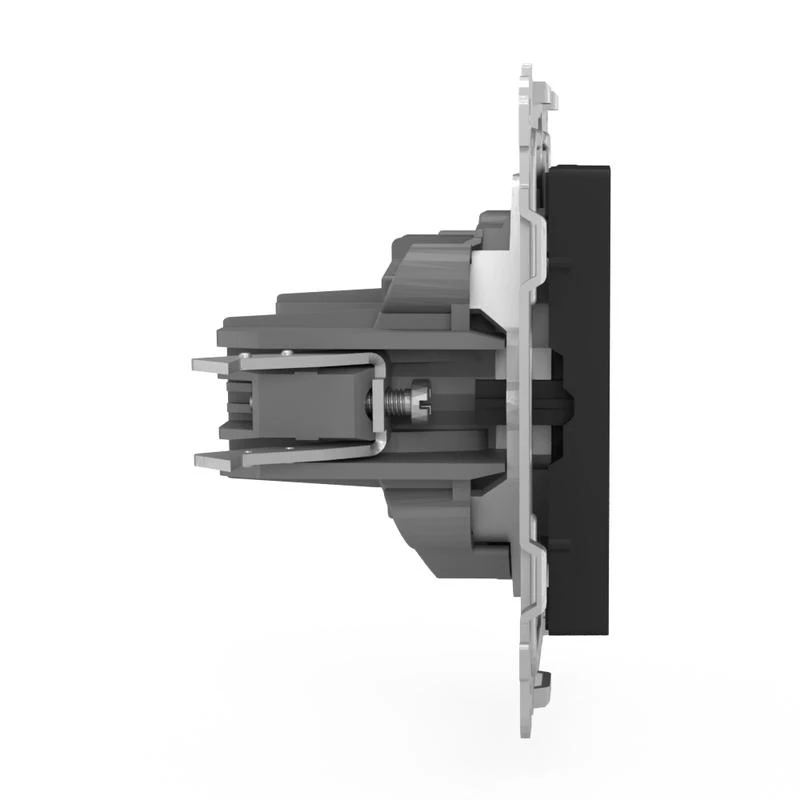 Розетка 1-м СП Pixel 16А IP20 без заземл. механизм карбон TOKOV ELECTRIC TKE-PX-R1-C14 3