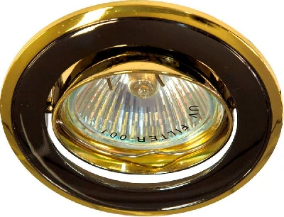 Светильник встраиваемый Feron 301T-MR16 потолочный MR16 G5.3 черный-золото 17536