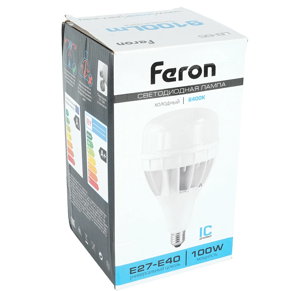 Лампа светодиодная Feron LB-65 E27-E40 100W 175-265V 6400K 25827 8