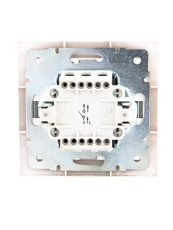 Выключатель 1-кл. СП Mira 10А IP20 с сер. вставкой бел. LEZARD 701-0215-100 3