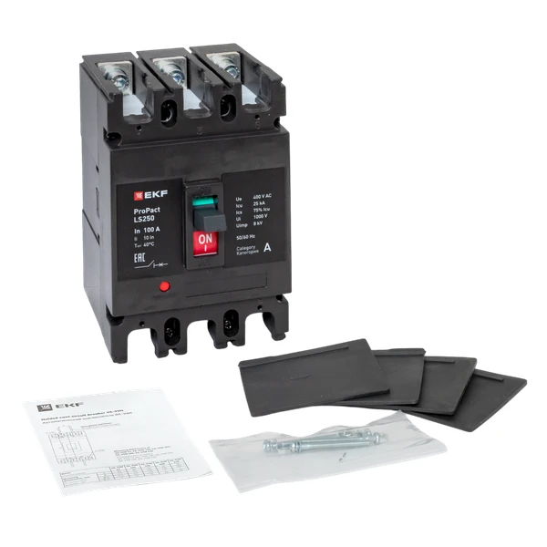 Выключатель автоматический 3п 100А 25кА LS250 ProPact EKF mccb-250-25-3-100-ls 1