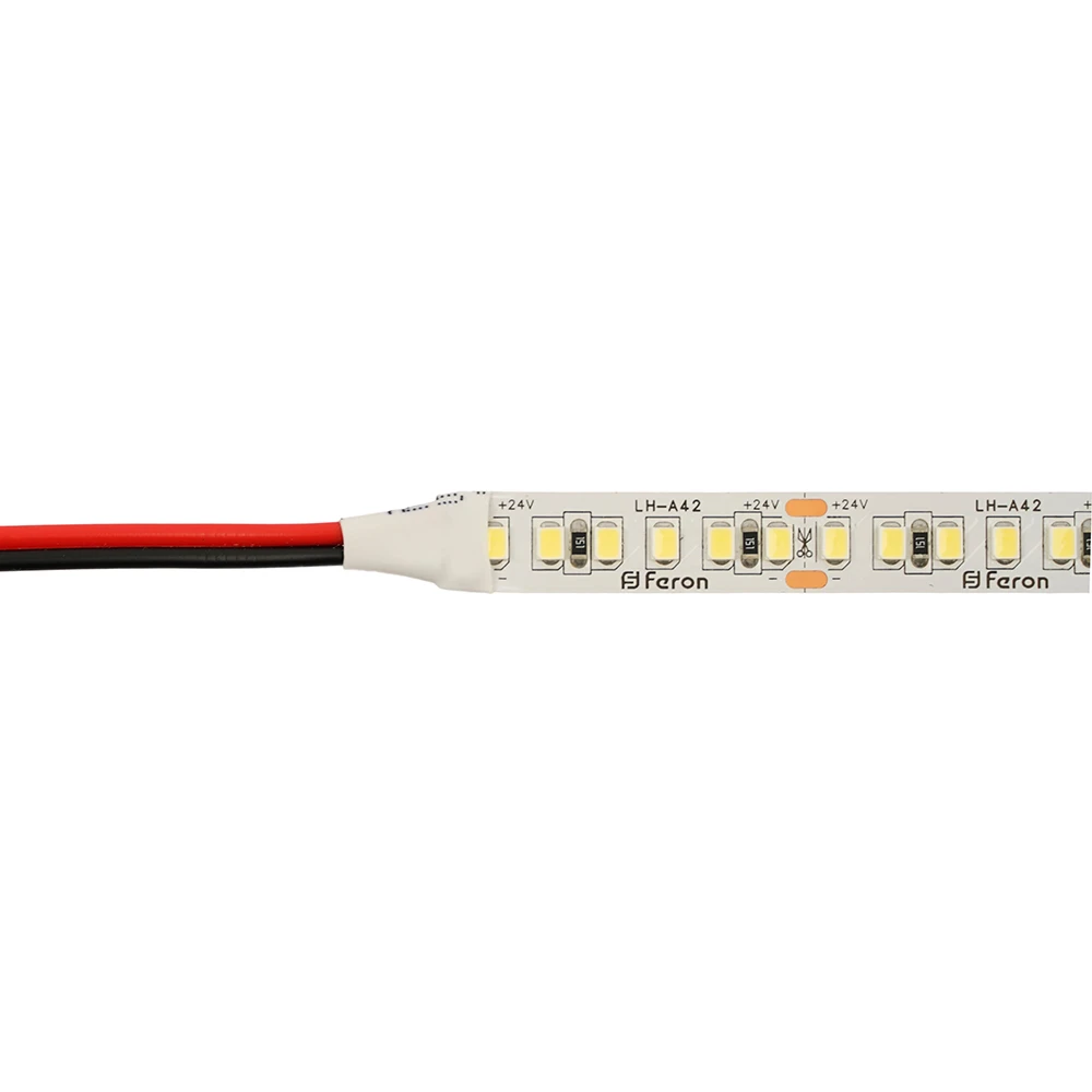 Светодиодная LED лента Feron LS502, 180SMD(2835)/м 16Вт/м 24V 30000*10*1.22мм 3000К 30м IP20 53089 5