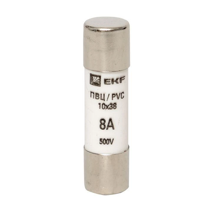 Вставка плавкая цилиндрическая ПВЦ 10х38 8А EKF pvc-10x38-8 1