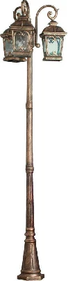 Светильник садово-парковый  Feron PL145 столб четырехгранный 3*100W 230V E27, черное золото 11313