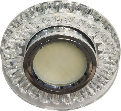 Светильник встраиваемый с белой LED подсветкой Feron C1015MO потолочный MR16 G5.3 прозрачный 28573
