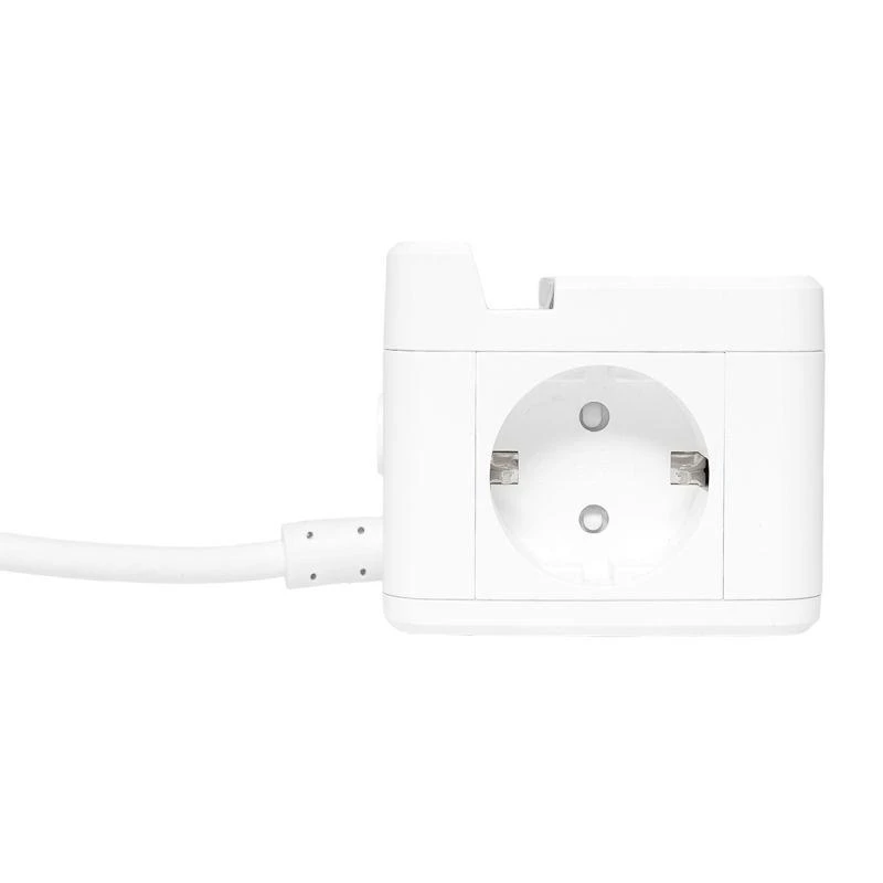 Удлинитель "Куб" 2х1.3м USB + 2Type C с быстрой зарядкой подставкой под телефон и ночником 1кв.мм EKF UBA-CUB-2-FC 5