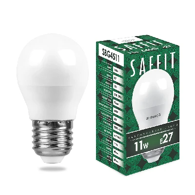 Лампа светодиодная SAFFIT SBG4511 Шарик E27 11W 230V 6400K 55141