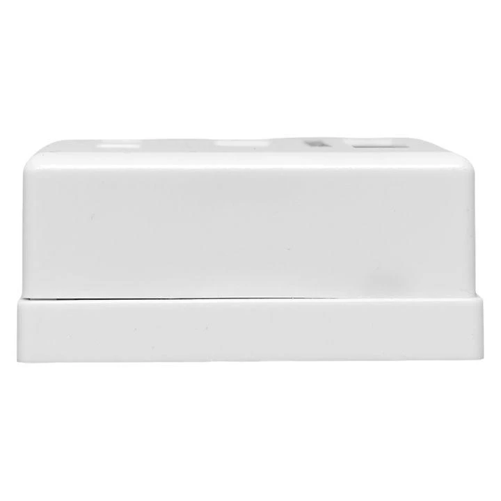 Розетка настенная TERACOM PRO кат.6 неэкранированная 2 порта RJ-45 Dual IDC бел. EKF TRP-WBOX-2RJ45-6UTP-WH 3