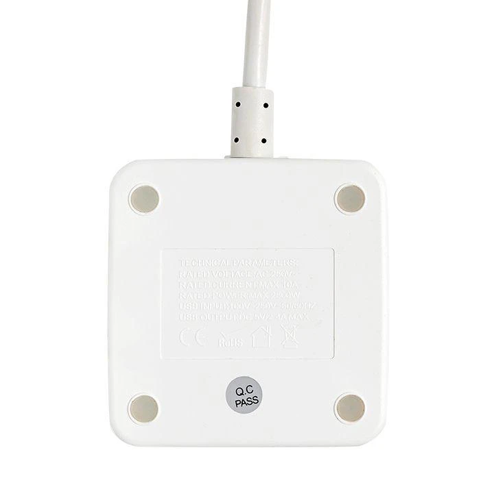 Удлинитель "Куб" 2х1.3м 2USB 2.4А+Type C + Ночник 1кв.мм EKF UBA-CUB-2-TC 6