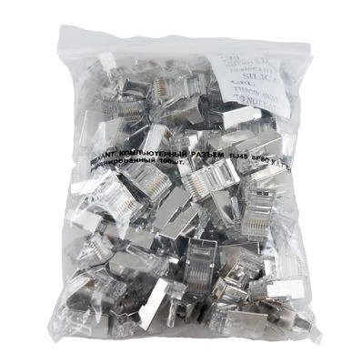 Джек компьютерный RJ45 (8P8C) кат.5E с экраном (уп.100шт) Rexant 05-1023 2