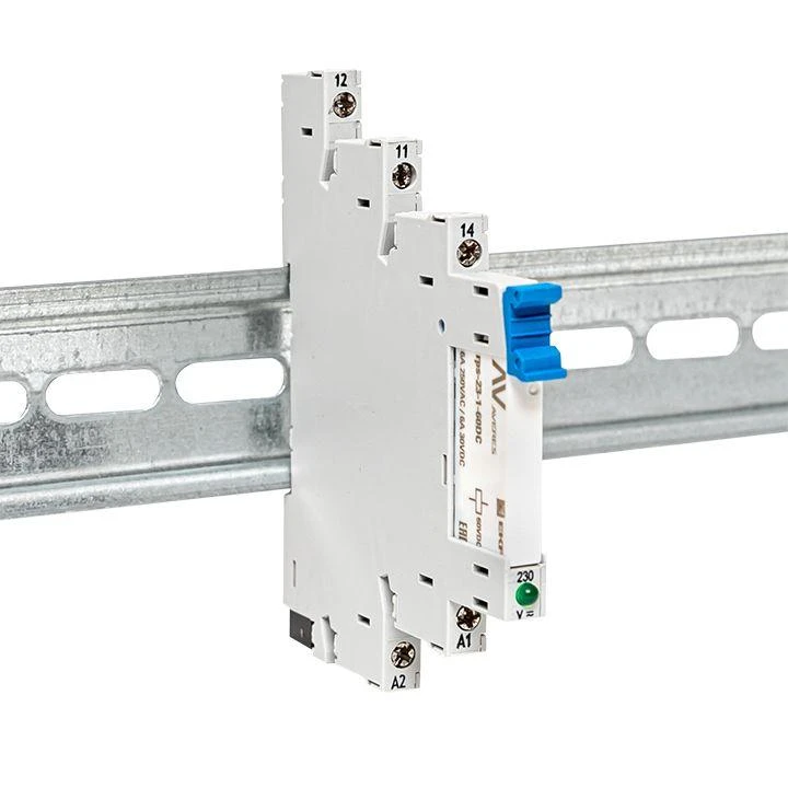Реле промежуточное РП slim 23/1 6А 230В AC с розеткой в сборе EKF rps-23-1-60-rms230AC 1